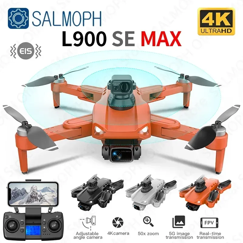 

Новый профессиональный Дрон L900 Pro SE MAX 4K с камерой 5G WIFI 360 обход препятствий FPV Бесщеточный двигатель RC Квадрокоптер мини Дрон