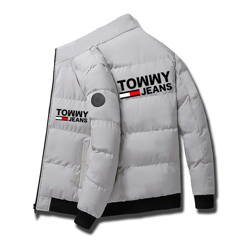 

Брендовая Повседневная хлопковая куртка, термальная мужская куртка оверсайз на молнии, повседневная бейсбольная куртка, приталенная модна...