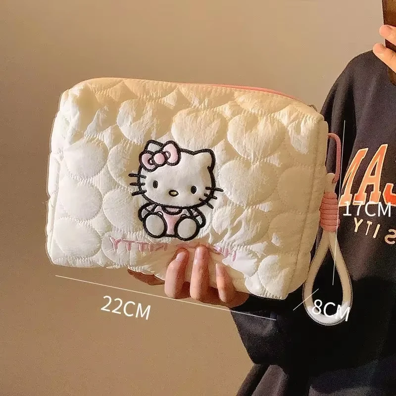 Sanrio Hello Kitty сумка для хранения макияжа Kawaii кремовая мягкая сумка-облако