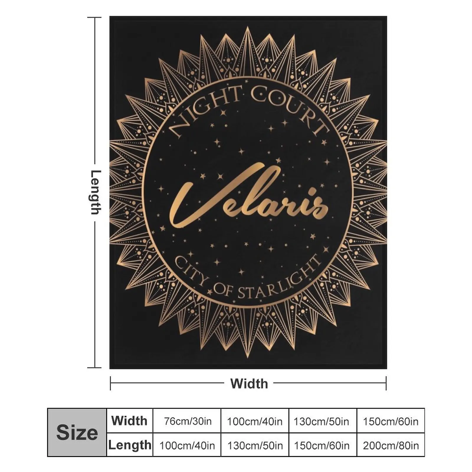 Night Court Velaris City of Starlight — одеяло ACOTAR