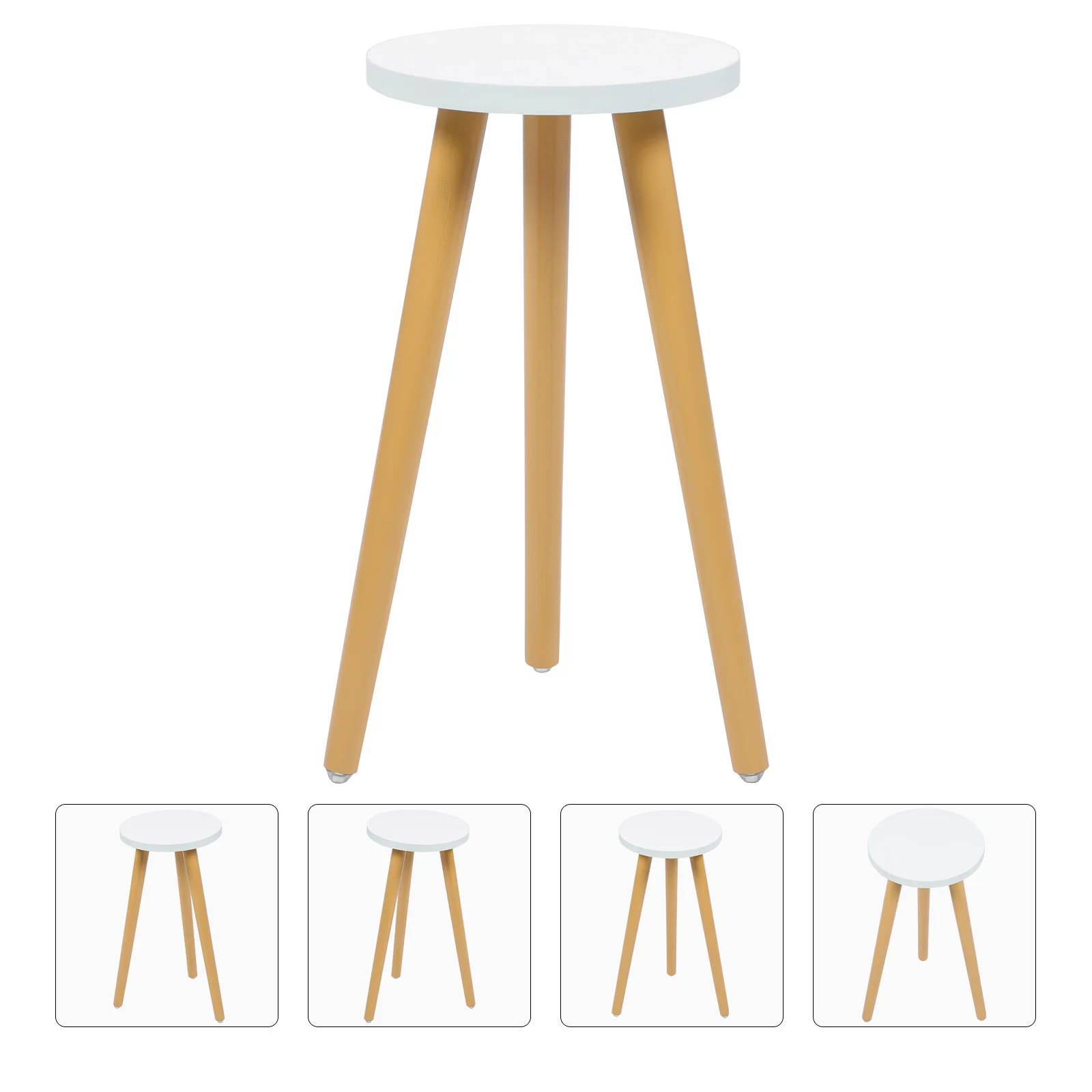 

Stand Stool Pot Flower Round Wooden Wood Table End Side Display Pallet Riser Tray Shelf Holder Corner