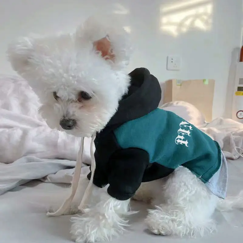

Pet Clothing Autumn Winter Teacup Poodles Schneider Pomeranian Hooded Sweater Puppy Cat Clothes Spring Autumn Hoodies