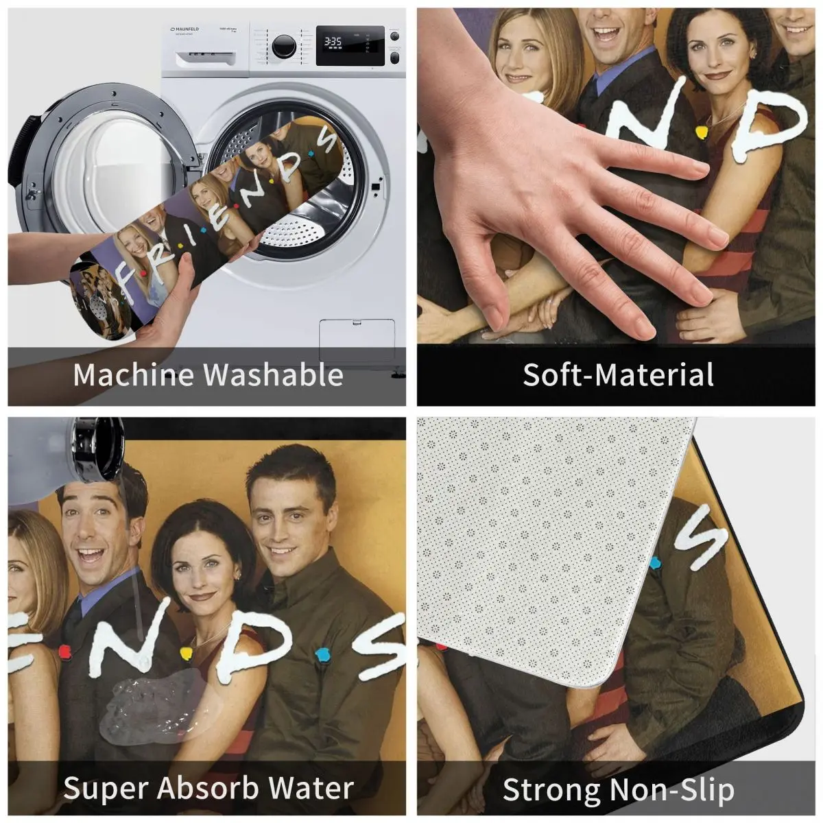 Нескользящий ковер для ванной групповых фотографий коврик ТВ-шоу друзей