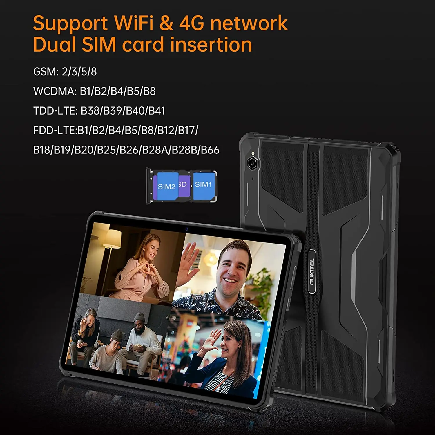 Oukitel RT1 Rugged Tablets 10000mAh Battery Smartphone 10 Inch FHD Cheap Tablet Android 16MP Camera Cell Phone Swimming