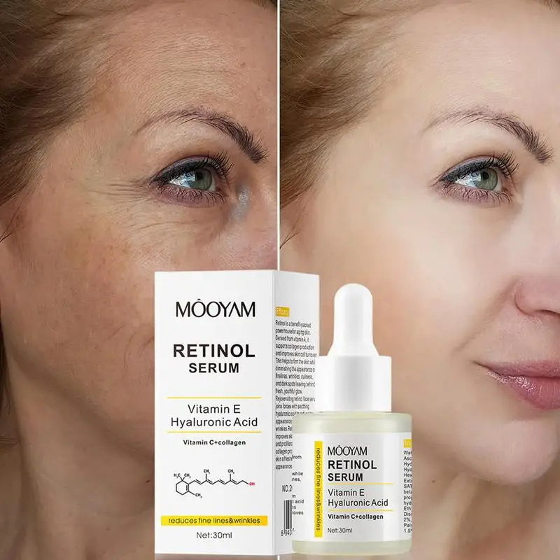 

Retinol Facial Serums 30ml Firming Facial Repair Essence Vitamin E Hyaluronic Acid Wrinkles Repairing Essence For Face Wrinkles