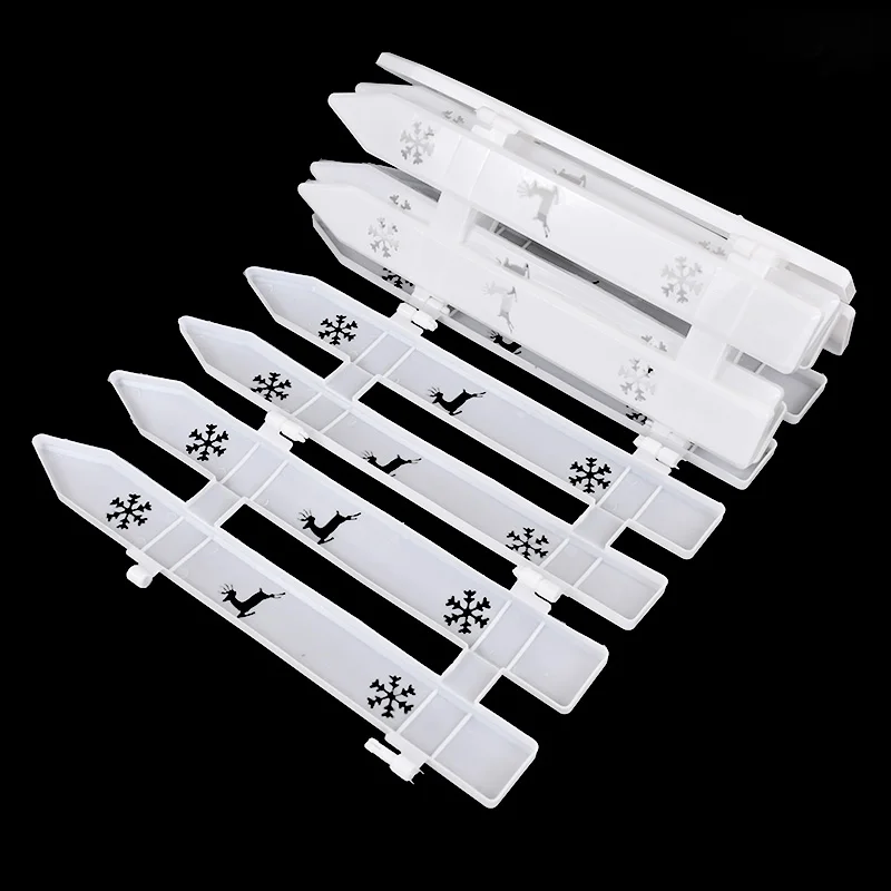 Белый пластиковый забор двор сад внутренний газон снежинка окантовка бордюр для