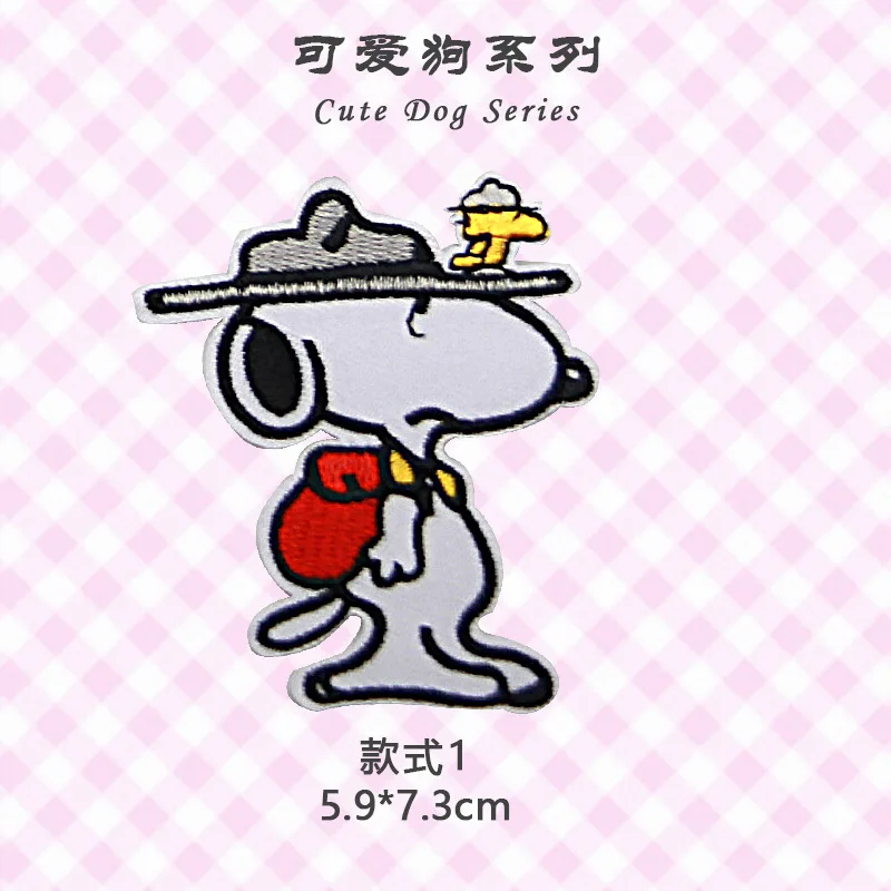 Наклейки с мультяшными принтами Snoopy серия аниме тканевые наклейки одежда сумки