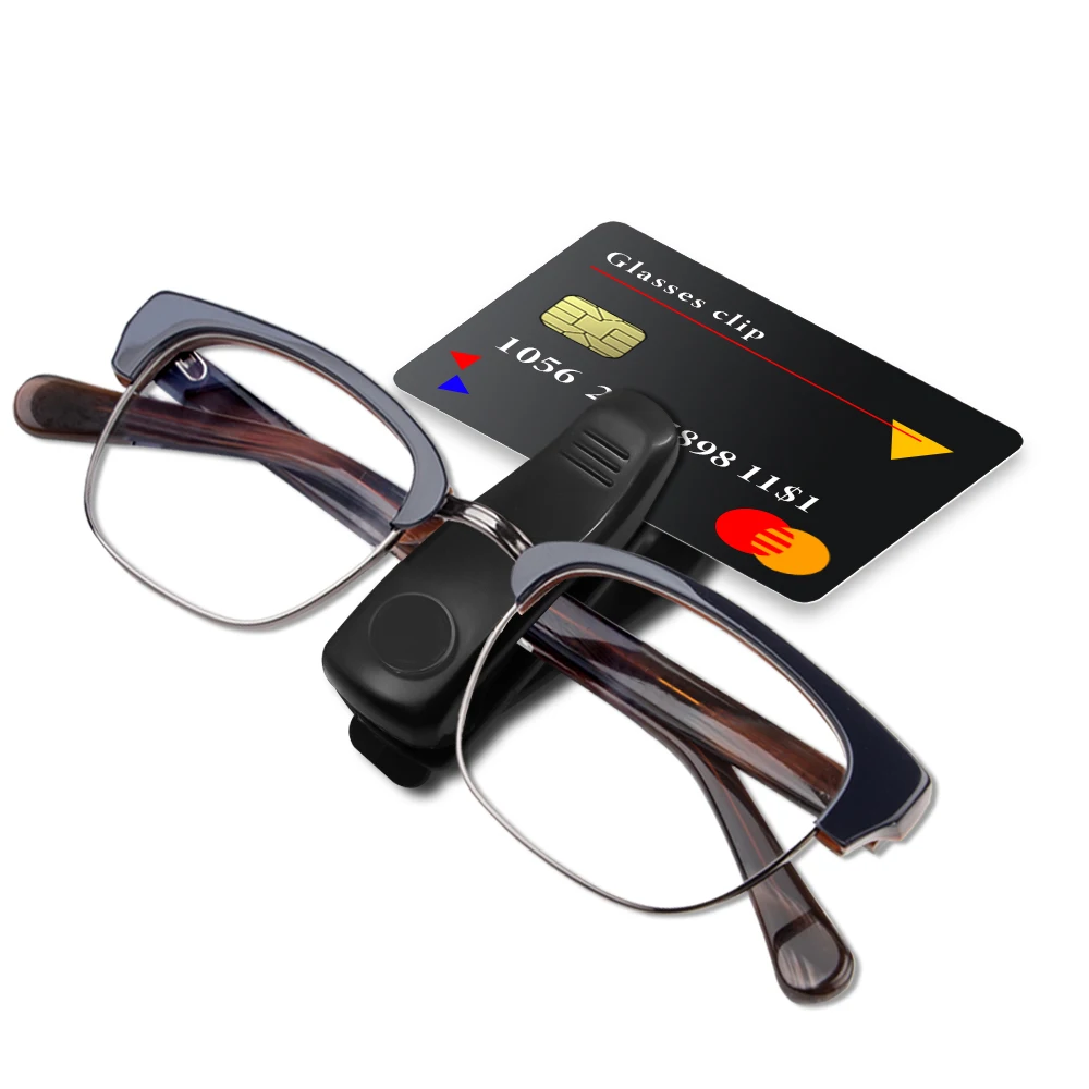 

Sunglasses Holder For Car Sunglasses Clip Hanger Eyeglasses Mount Auto Sun Visor Ticket Card Clip Stand Interior Accessories