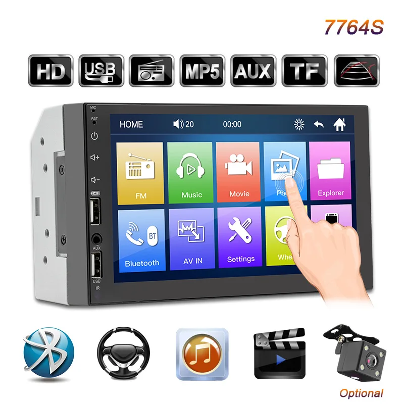 

7764S Новый Автомобильный MP3-плеер с 7-дюймовым HD bluetooth-вызовом
