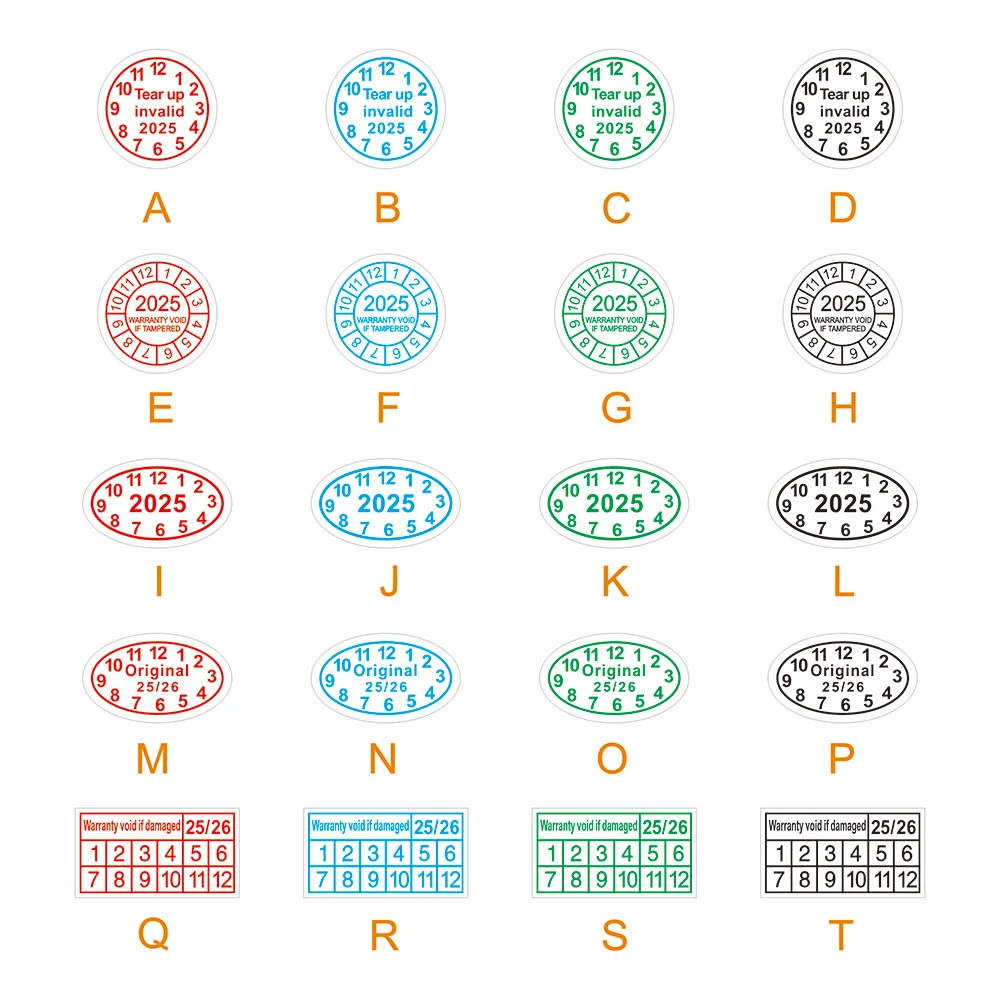 1000 шт. 2025/26 отрывная недействительная этикетка QC хрупкая бумага съемная