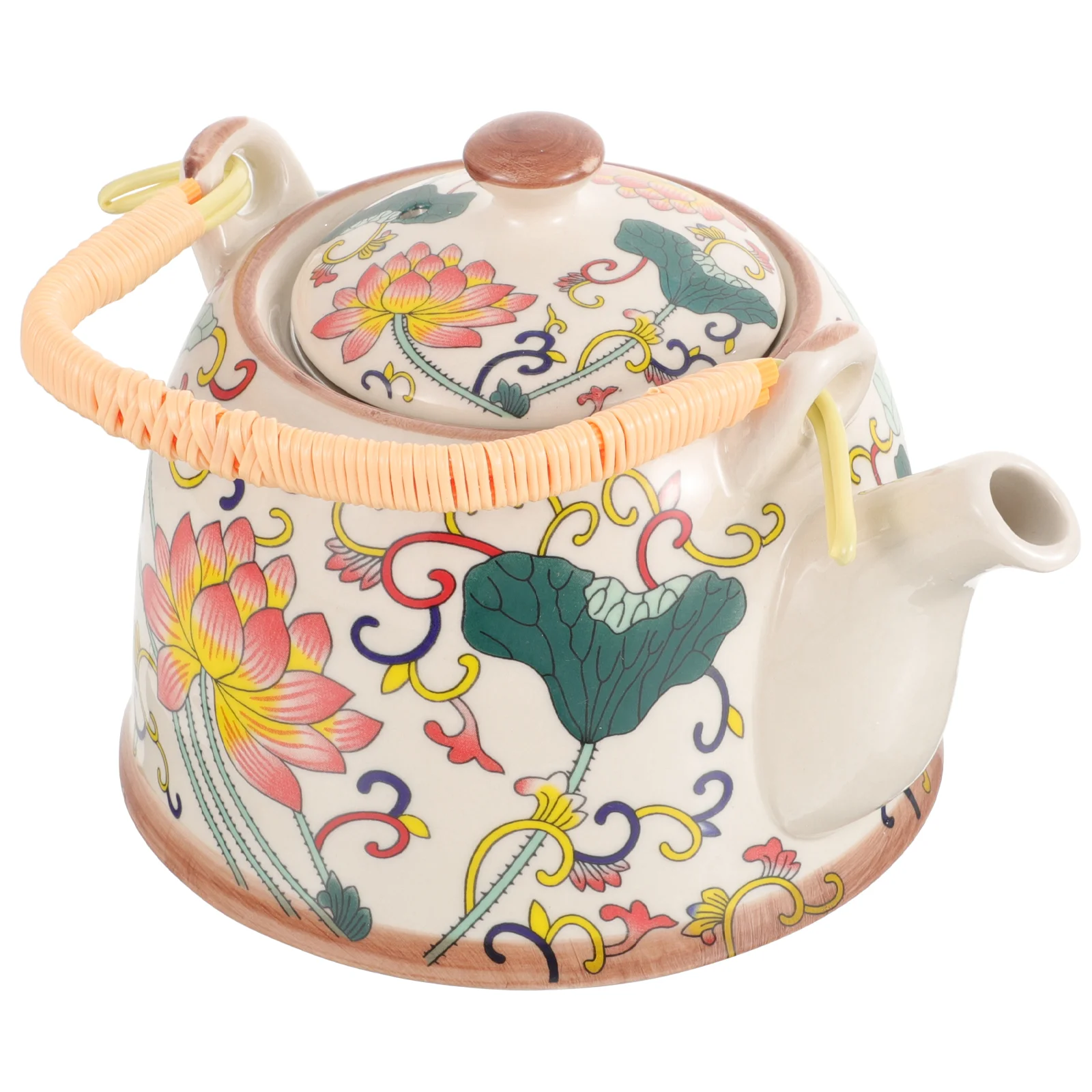 

Decorative Ceramic Teapot Vintage Ceramic Tea Pot with Strainer Handheld Tea Kettle for Home
