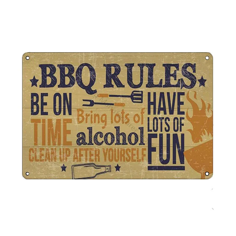 Металлическая Оловянная табличка для вечевечерние НКИ на открытом воздухе в