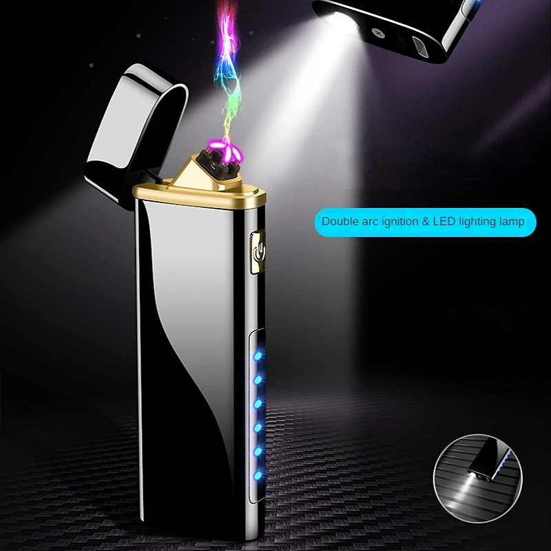 

USB Rechargeable Lighters Plasma Electric Arc Lighter Flashlight Cigarette Smoking Accessories Outdoor Windproof Gifts For Men