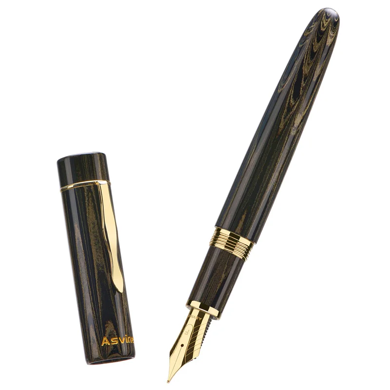 

Перовая ручка Asvine C2000 Classic Ebonite Cumberland из твердой резины No 8 EF/F/M/1,1,1 наконечник, гладкая студенческая канцелярская ручка для письма