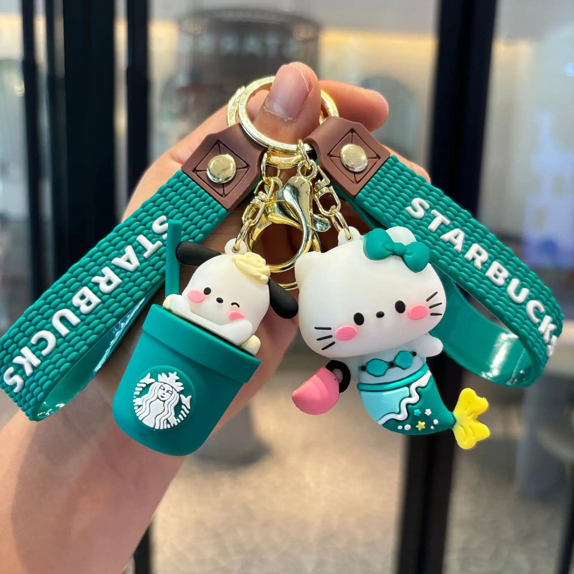 Sanrio Coffee Hello Kitty Pochacco кулон брелок для ключей девочек и мальчиков рюкзак сумки Itabag