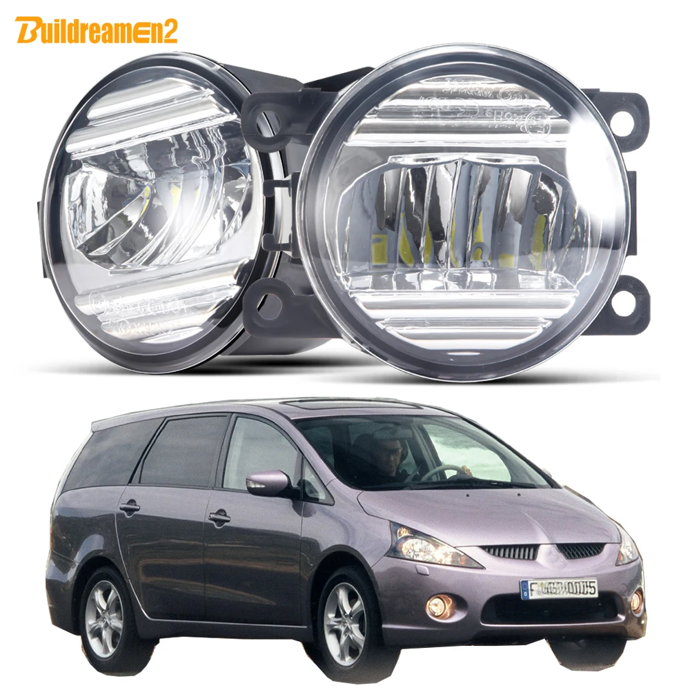 

2 X Car Front Bumper Fog Light Assembly 30W LED Fog Daytime Running Lamp DRL 3000LM For Mitsubishi Grandis NA_W MPV 2004-2011