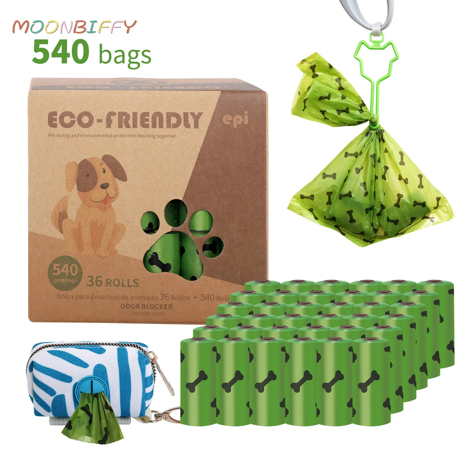 

Biodegradable Pet Dog Poop Bag Zero Waste Dog Pooper Bags Paw Doggy Litter Poop Bag Dispenser Pets Products For Dogs