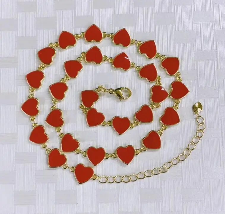 

1 шт., цепочка, красное, белое ожерелье, кулон, позолоченные медные циркониевые принадлежности для ювелирных изделий, ожерелье, оптовая прода...