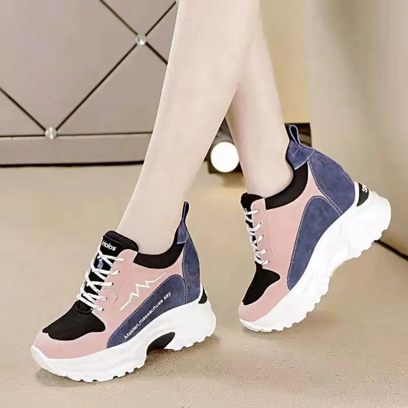 

Women Sport Sneakers Platform Heels Casual Running Women Shoes 2023 Spring Hiking Walking Lace Up Comfortable Mujer Zapatillas