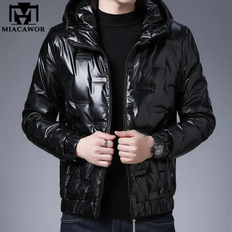 New Brand Trend Hooded Winter Down Jackets Men Warm Thick Windproof Parka Korean Casual Coat Outwear Plus Size Clothing J806
