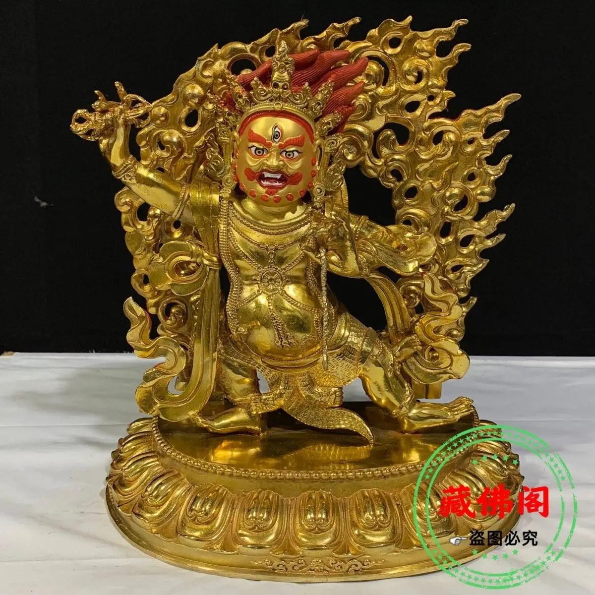 Статуя Будды Ваджрапани из чистой меди 10 дюймов