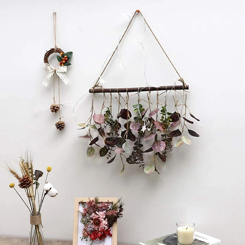 

Практичный искусственный эвкалипт, зелень, Подвесной Настенный декор, искусственный эвкалипт, Подвесные Растения с деревянной палочкой