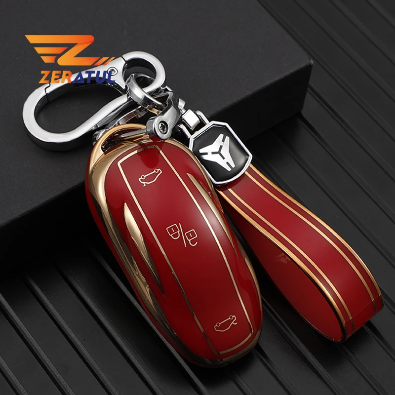 

Мягкий чехол для ключей из ТПУ для Tesla Model S, защитный чехол-держатель, аксессуары для ключей