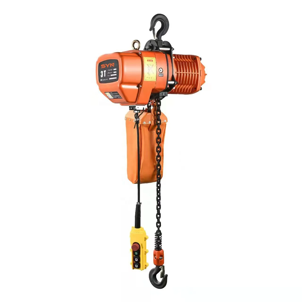 

Double chains electric hoist 3 ton hook chain HHBB stationary electric hoist winch