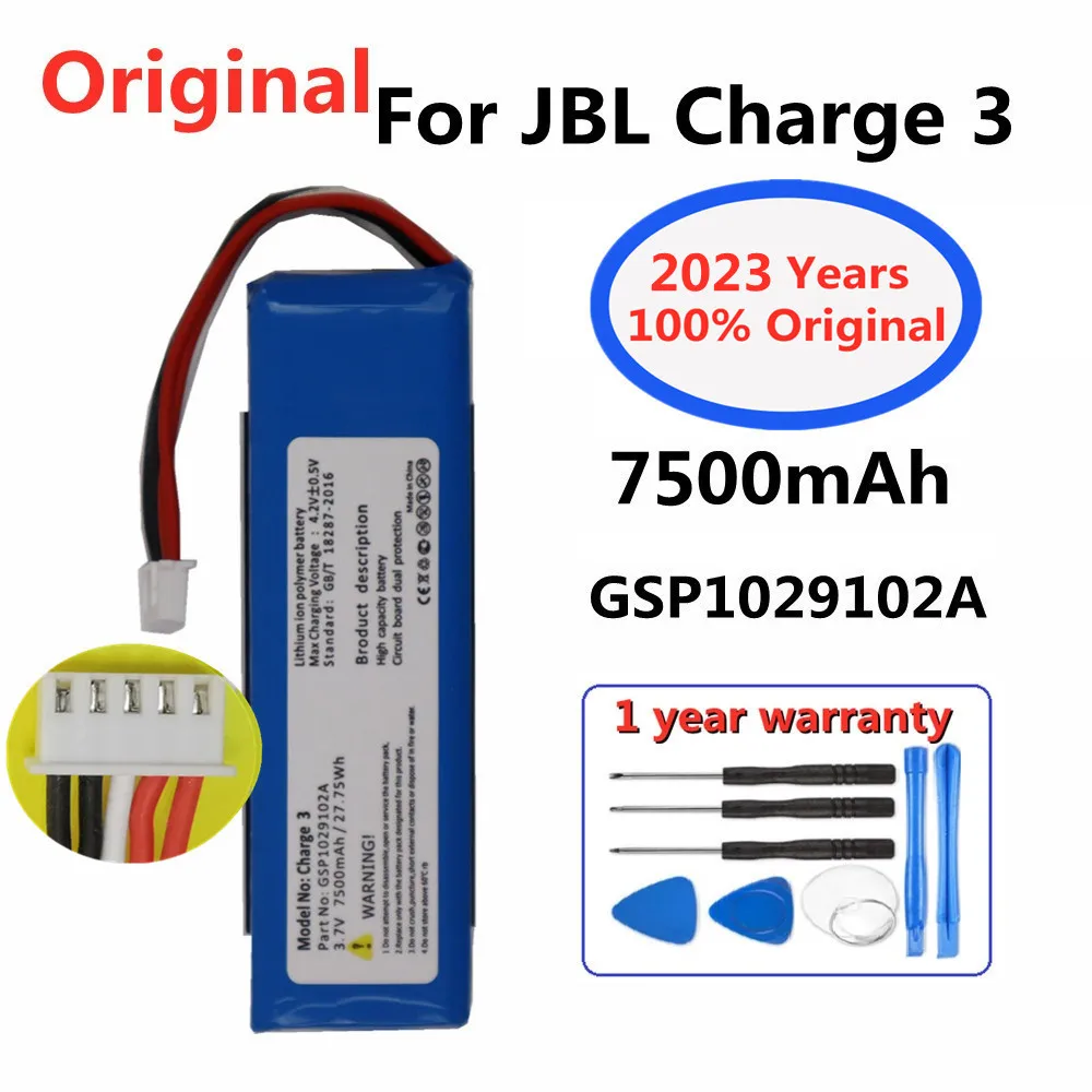 

7500 мАч 100% Оригинальный аккумулятор для динамика JBL Charge 3 Charge3 GSP102910A CS-JML330SL перезаряжаемый проигрыватель громкий динамик батарея