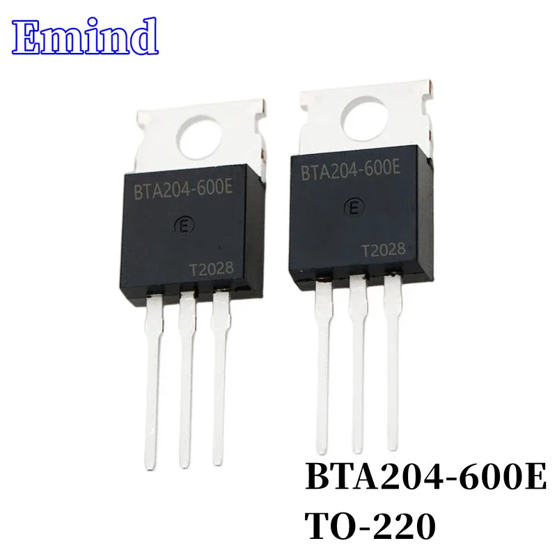 

10Pcs BTA204-600E BTA204 Thyristor TO-220 4A/600V DIP Triac Large Chip