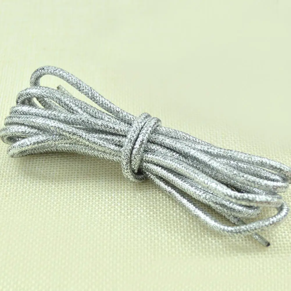 1 Pair Fashion Shiny Round Colorful Bright Shoelaces Canvas Sneakers Sports Casual Shoes Laces Strings Dropship New