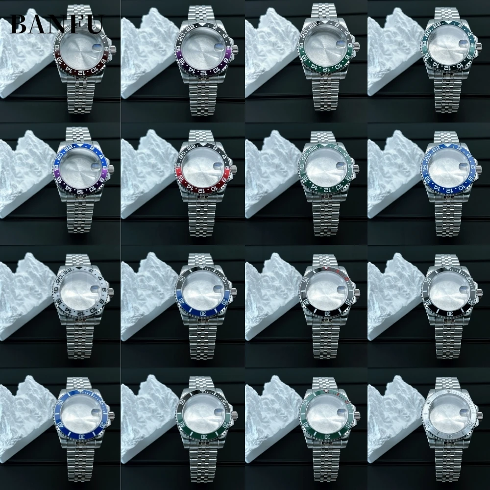 40 мм Omg Seahorse Gmt-Sub мужские чехлы для часов браслет детали браслета Sek Nh34/35/36/38 Miyota8215