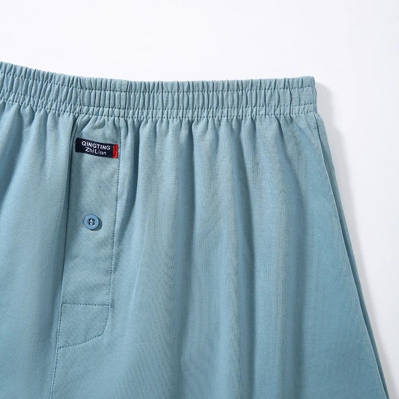 Purity Men's Arrow Pants Loose Cotton Underwear Shorts Big Pants Button Open Door Comfortable Breathable Home Pajamas Large Size