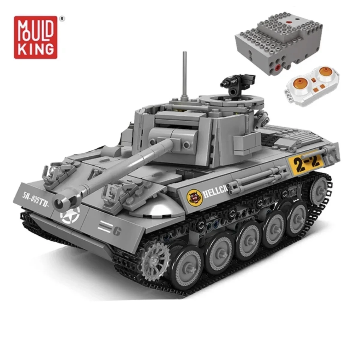 20032 технический Военный танк MOULD KING строительный блок RC M18 Hellcat 3D-головоломка в