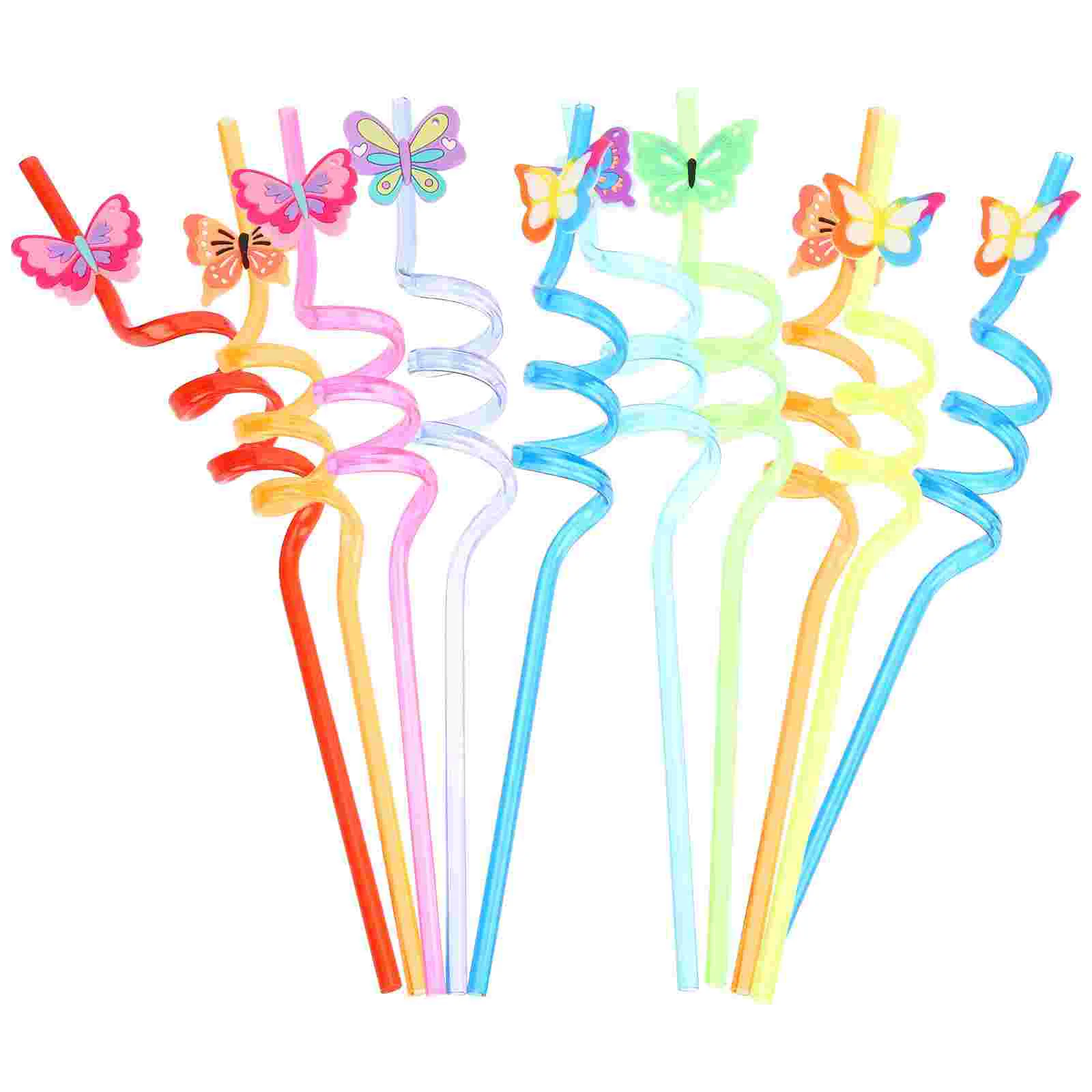 

10 Pcs Cocktail Straws Kids Reusable Modeling Plastic Bachelorette Party Supplies Child
