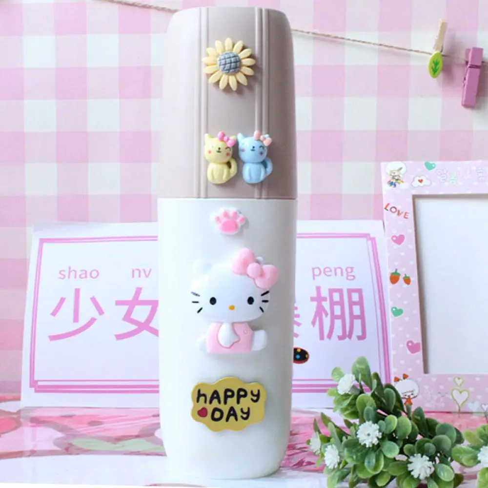 Sanrio Hello Kitty Toothbrush Box Kawaii Anime Figure Washing Cup Toothpaste Storage Gargle Travel Outdoors Portable Child Cute