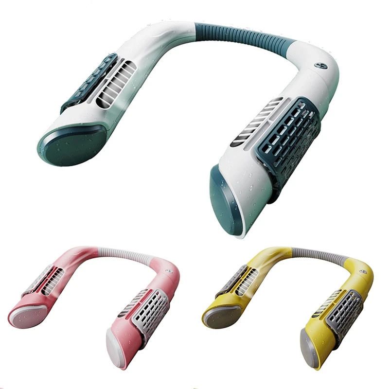 

Безлопастной подвесной шейный вентилятор, USB Перезаряжаемый вентилятор, спортивный вентилятор для дома и улицы, портативный мини-кондицион...