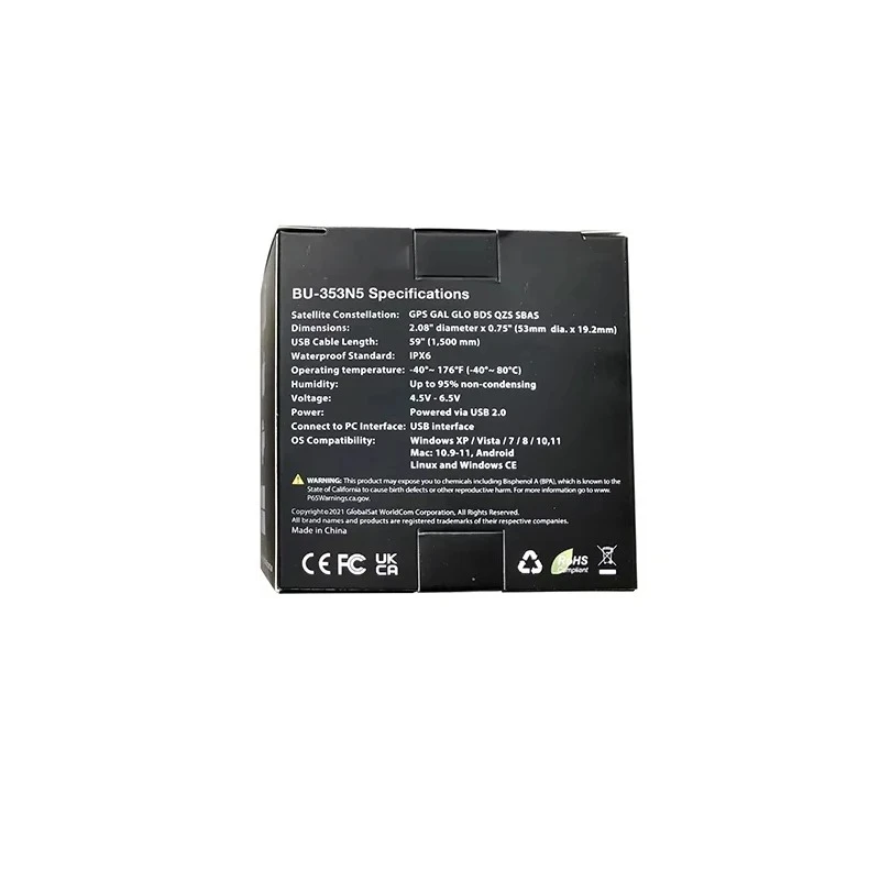 Фото USB GPS-приемник G-mouse BU-353N5, замена для BU-353S4 BU353-S4 BU353S4, MediaTek AG3335MN, поддержка GPS, ГЛОНАСС, BDS, QZSS, SBAS №3