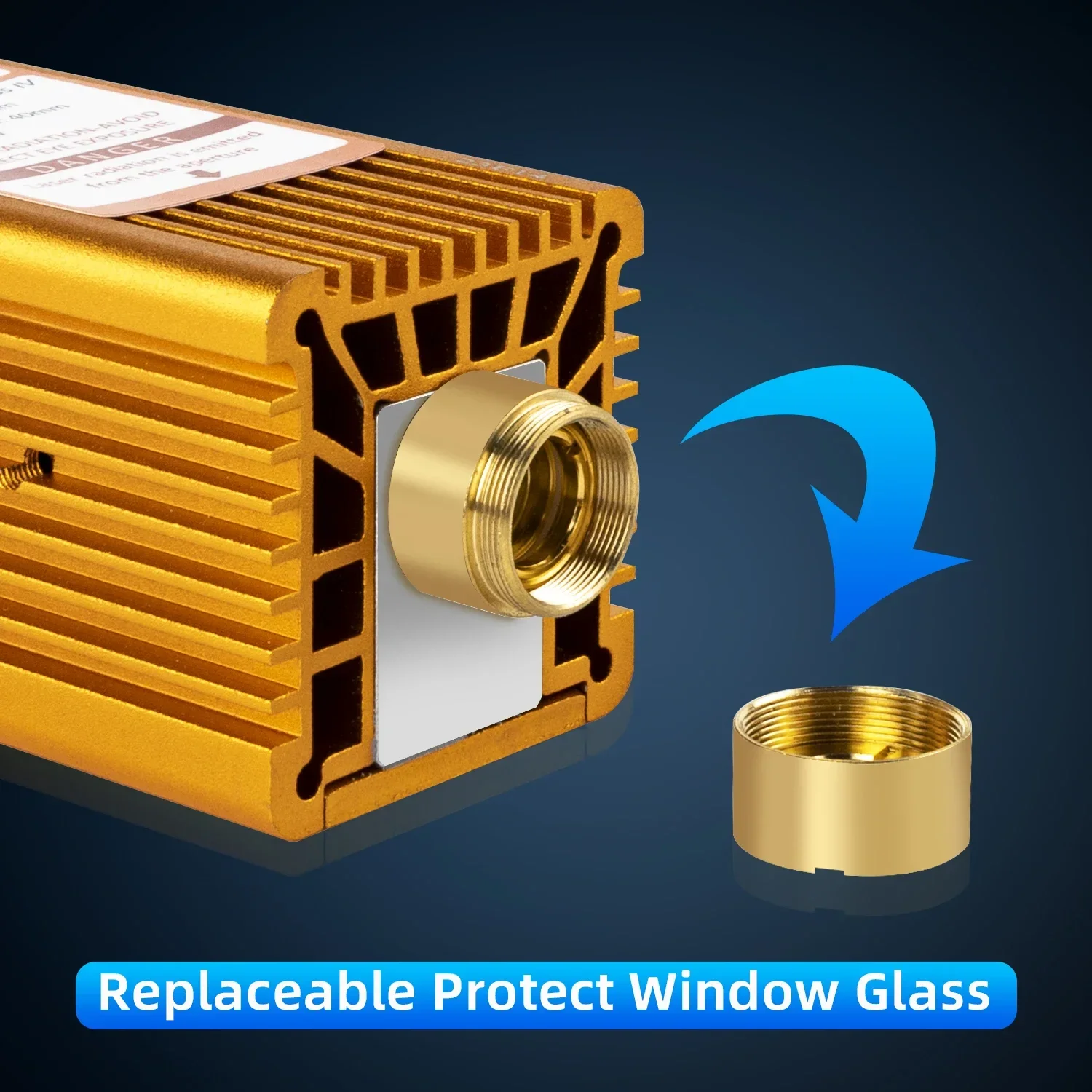 Гравер FoxAlien с ЧПУ модуль 40 Вт синяя головка фиксированным фокусом для