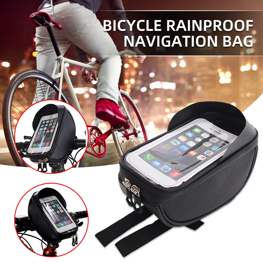 

Bicycle Touch Screen Large-capacity Front Handlebar Bag Riding Mobile Phone Rain-proof Navigation Bag Upper Tube Front Head Bag