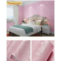 pink floral wall sticker paper textured embossing 3mx60cm washable bedroom living room real estate wood tile box