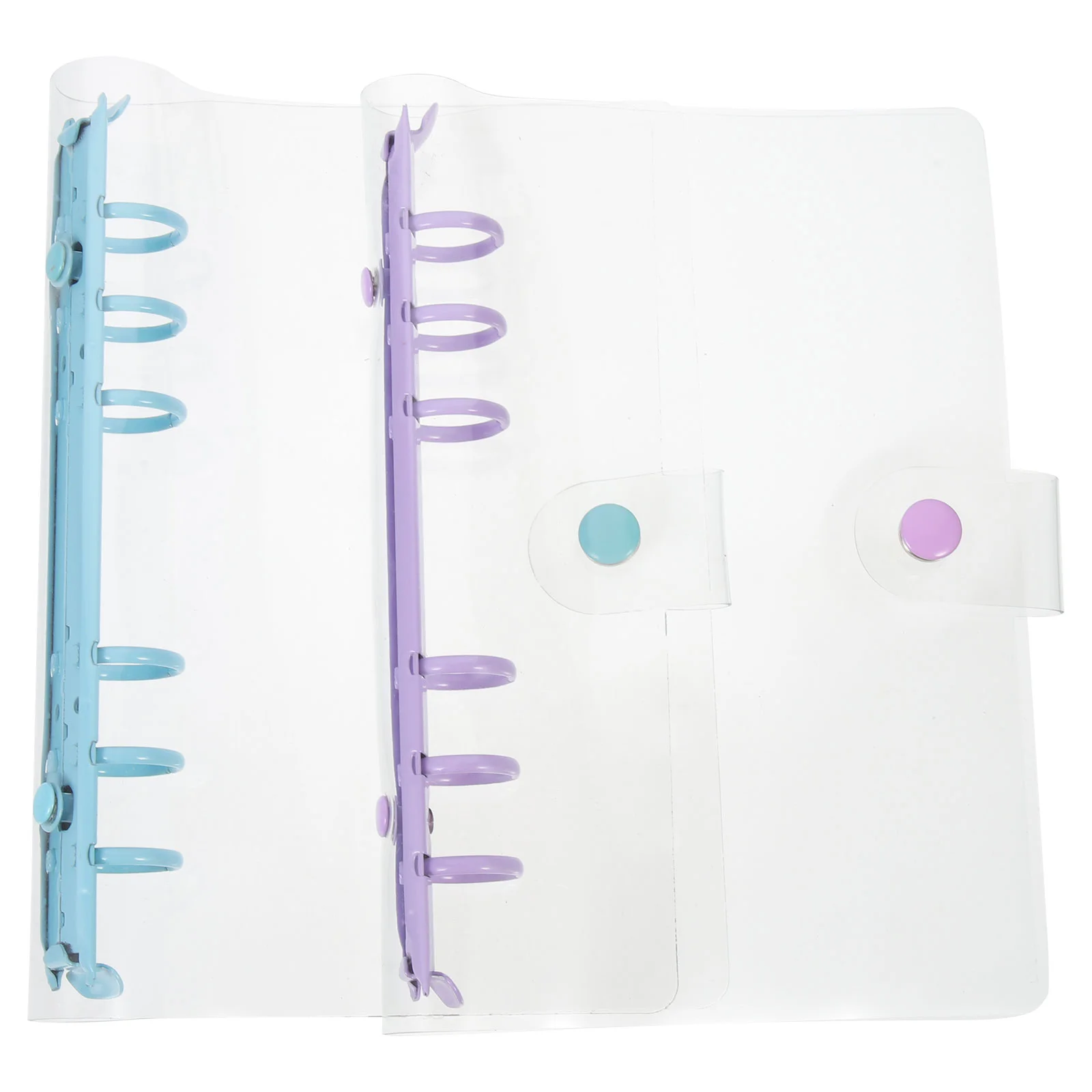 

2pcs Binder Coat Notebook Cover Snap Fastener Binder Cover Binder Notebook Shell for Student