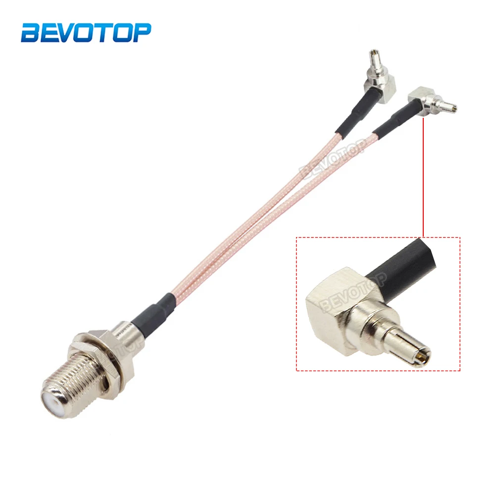 Кабель-удлинитель с прямым углом и штекером 2xCRC9, 1 шт.