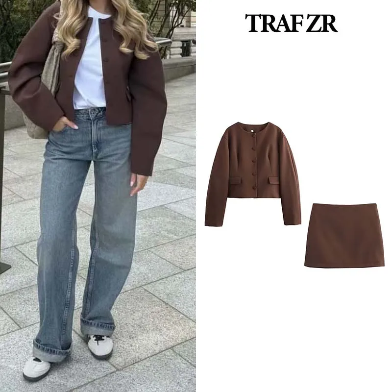 TRAF ZR Женский комплект из двух предметов повседневные элегантные осенние женские