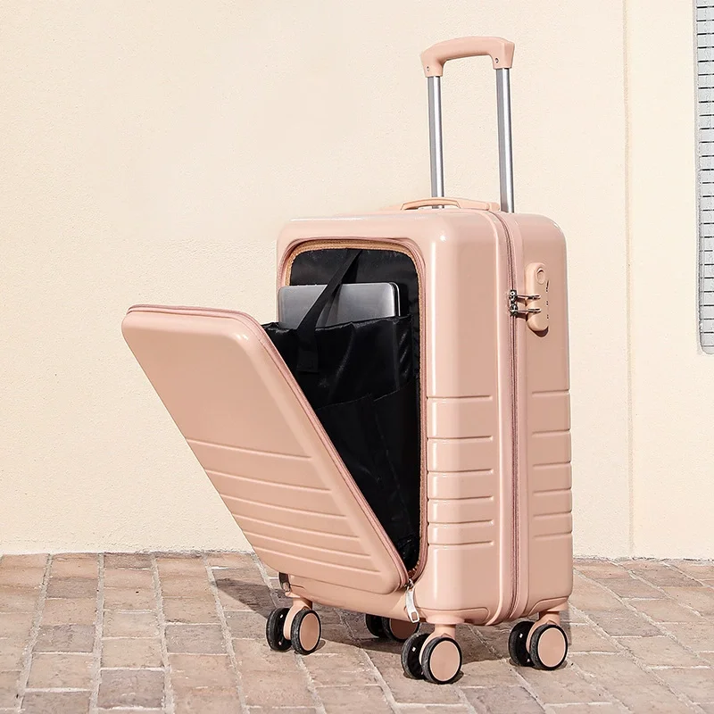 2022 New Design Aluminum Frame Suitcase Carry On Rolling Luggage Spinner Suitcase Colorful Beautiful Boarding Cabin 20 24 Inch
