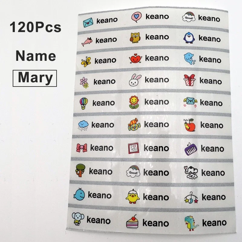 

Прозрачные именные наклейки 120 шт.