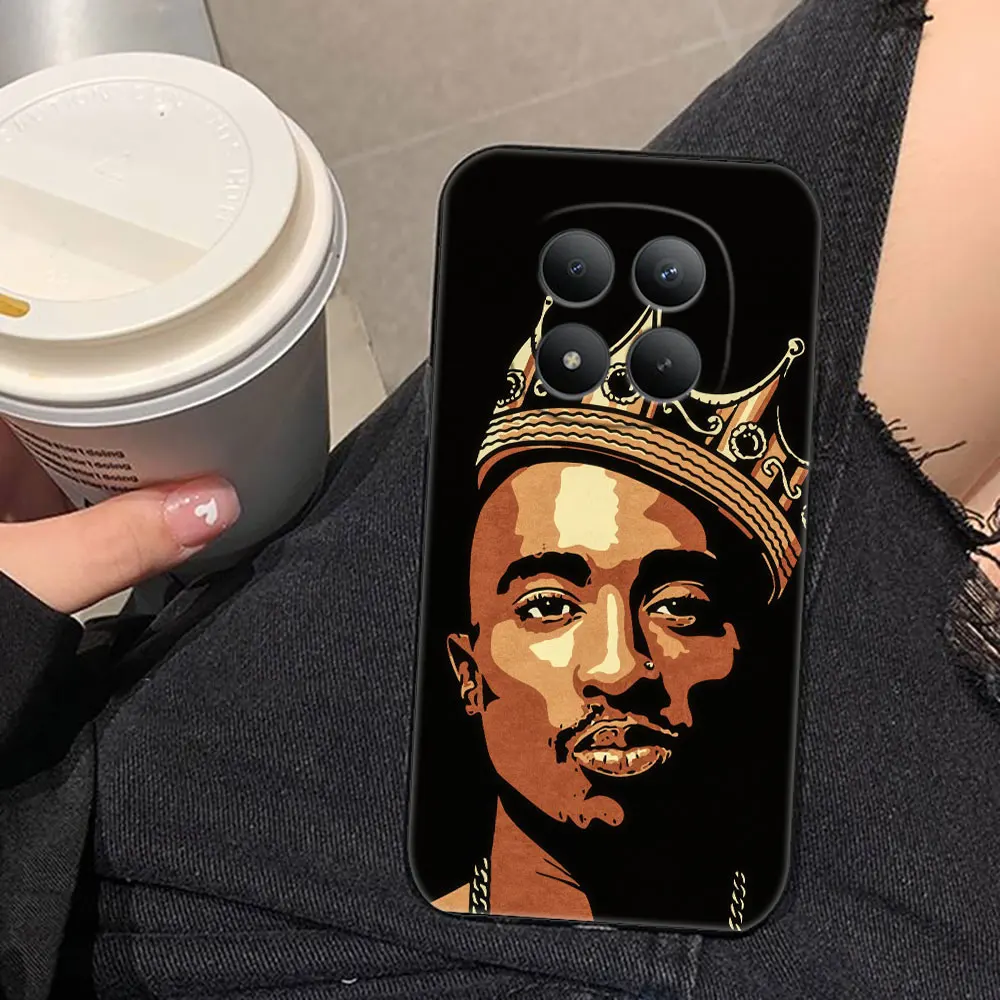 Фото Чехол для телефона Xiaomi Redmi Note 15 14 13 12 12S 11 11T 11S 10 10S 9 Pro PLUS, чехол-накладка 2pac Tupac Yinuoda Rapper №5