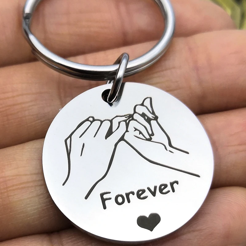 

Promise Keychain Forever Love You KeyRings Friendship Keychain Couple Gifts