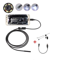 mini endoscope camera waterproof endoscope borescope adjustable soft wire 6 leds 7mm android type c usb inspection camea for car