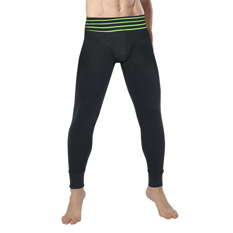 Тонкие Термокальсоны для мужчин эластичные хлопковые мужские теплые брюки с